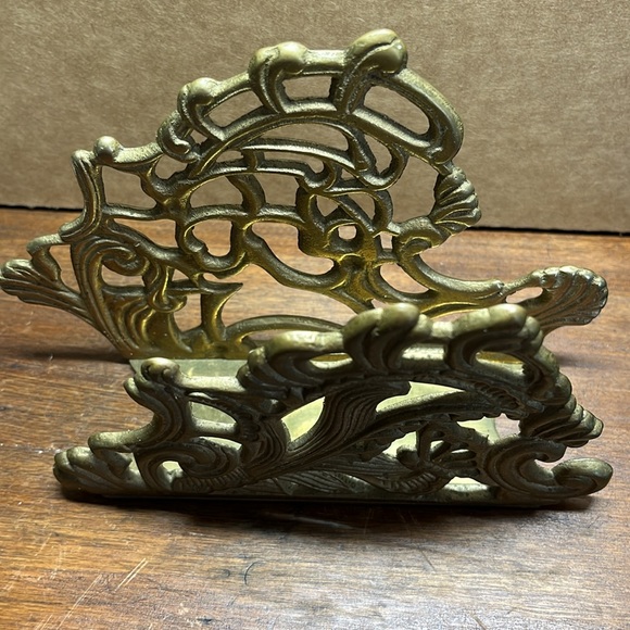 Brass Napkins / Mail Holder - Picture 3 of 7